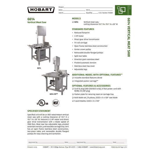 Spec Sheet