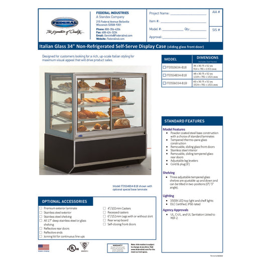 ITDSS6034-B18 Spec Sheet