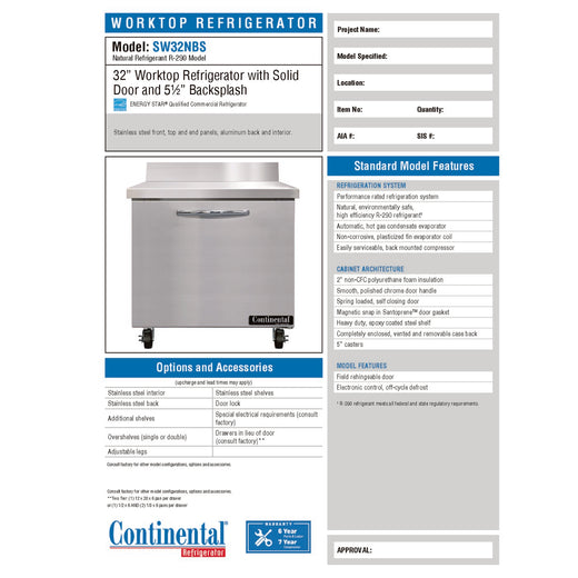 Spec Sheet
