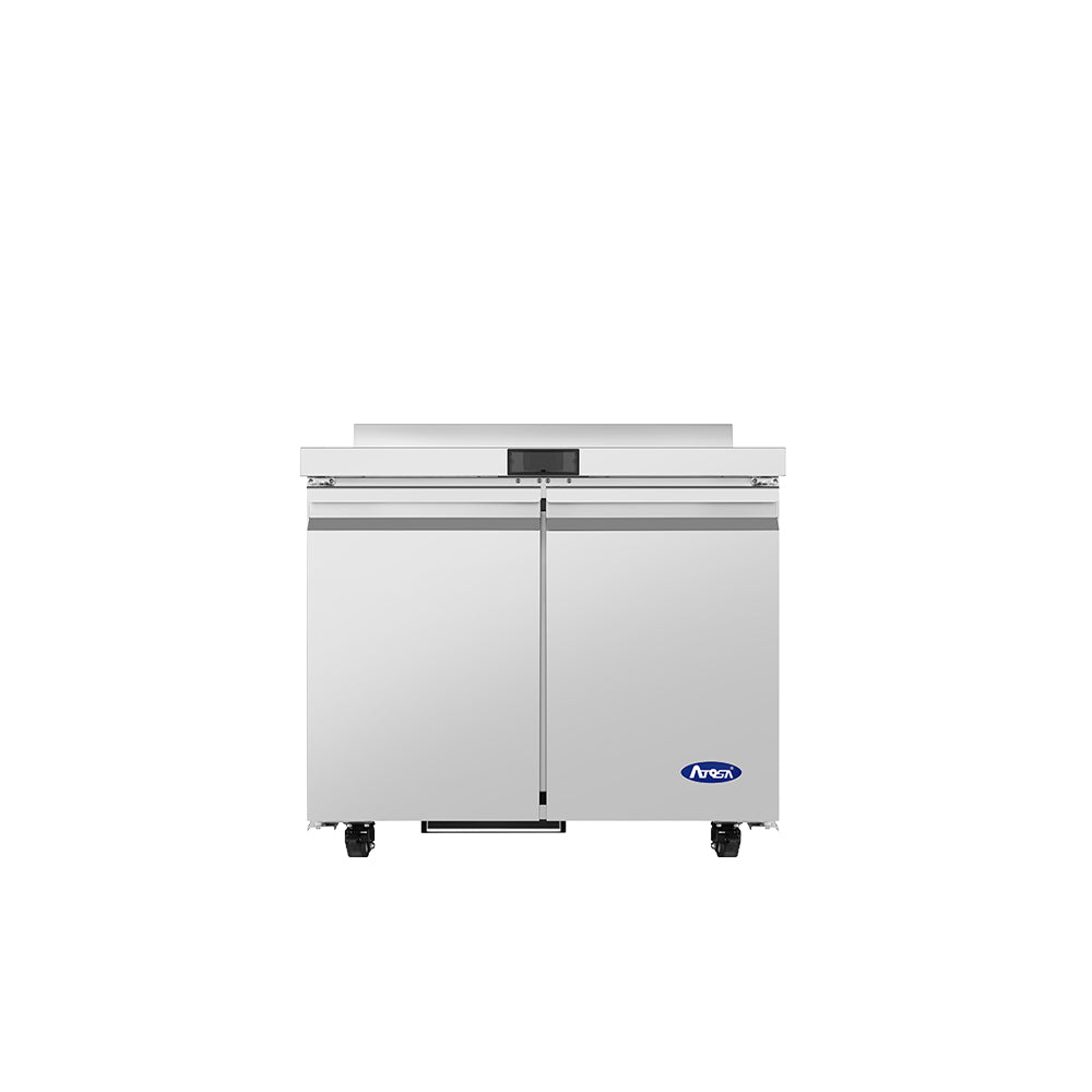 Atosa AWF36SD worktop freezer with backsplash, front view