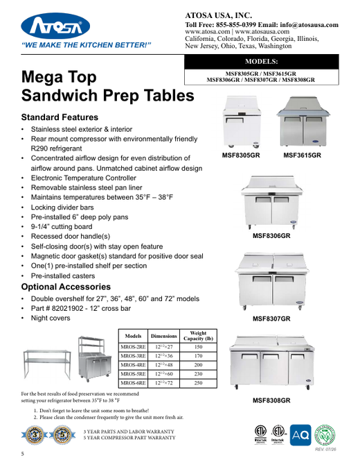 Spec Sheet