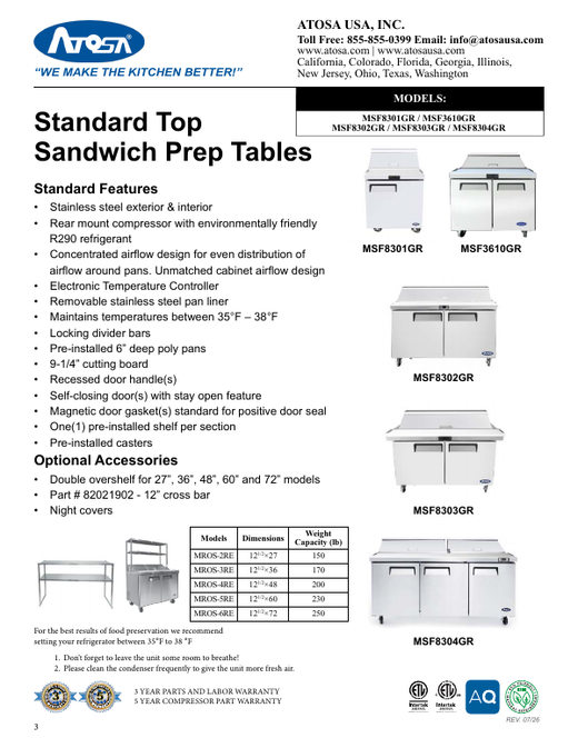 Spec Sheet