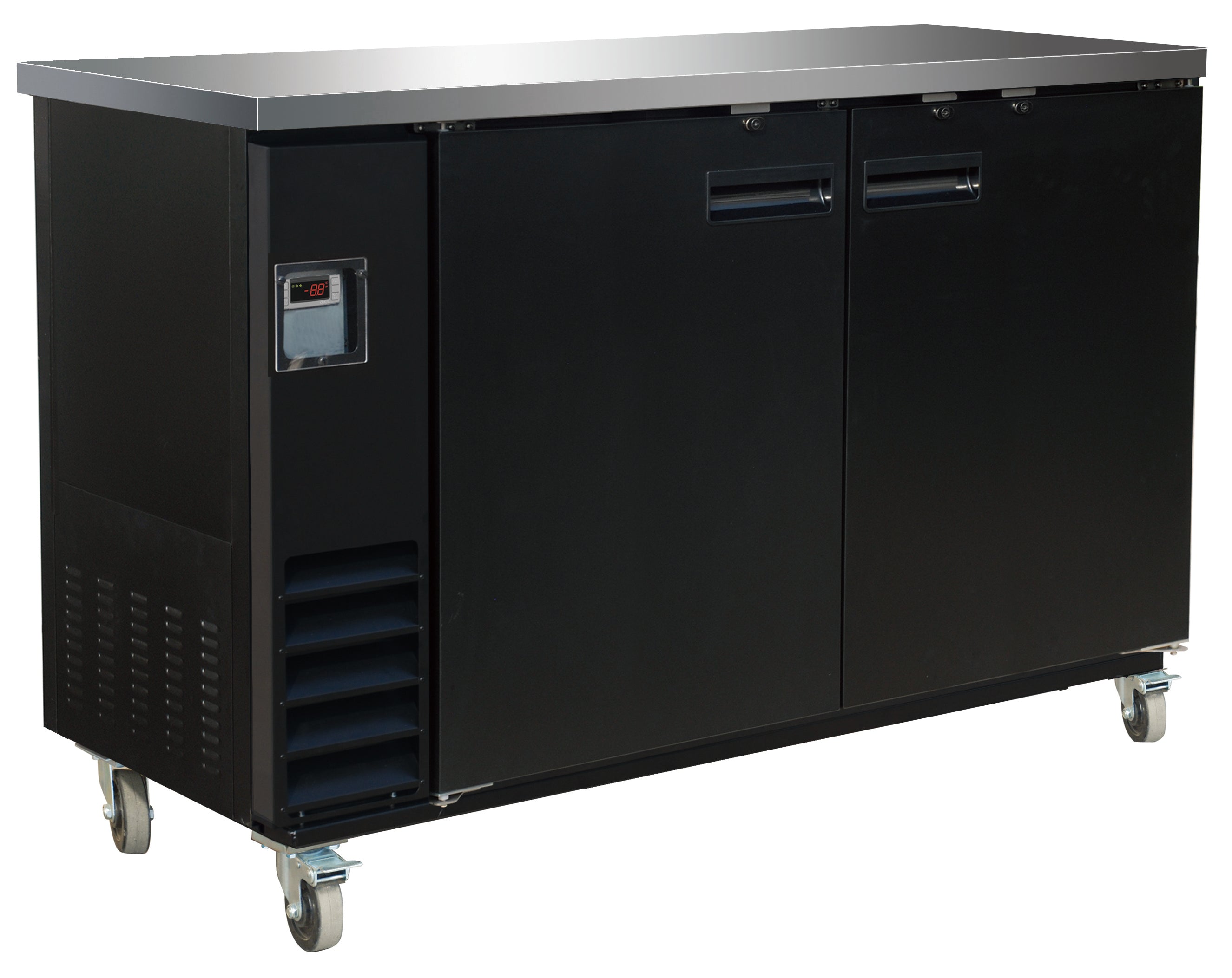 Serv-Ware BB3-24-HC 61" Black Show Depth Back Bar Cooler