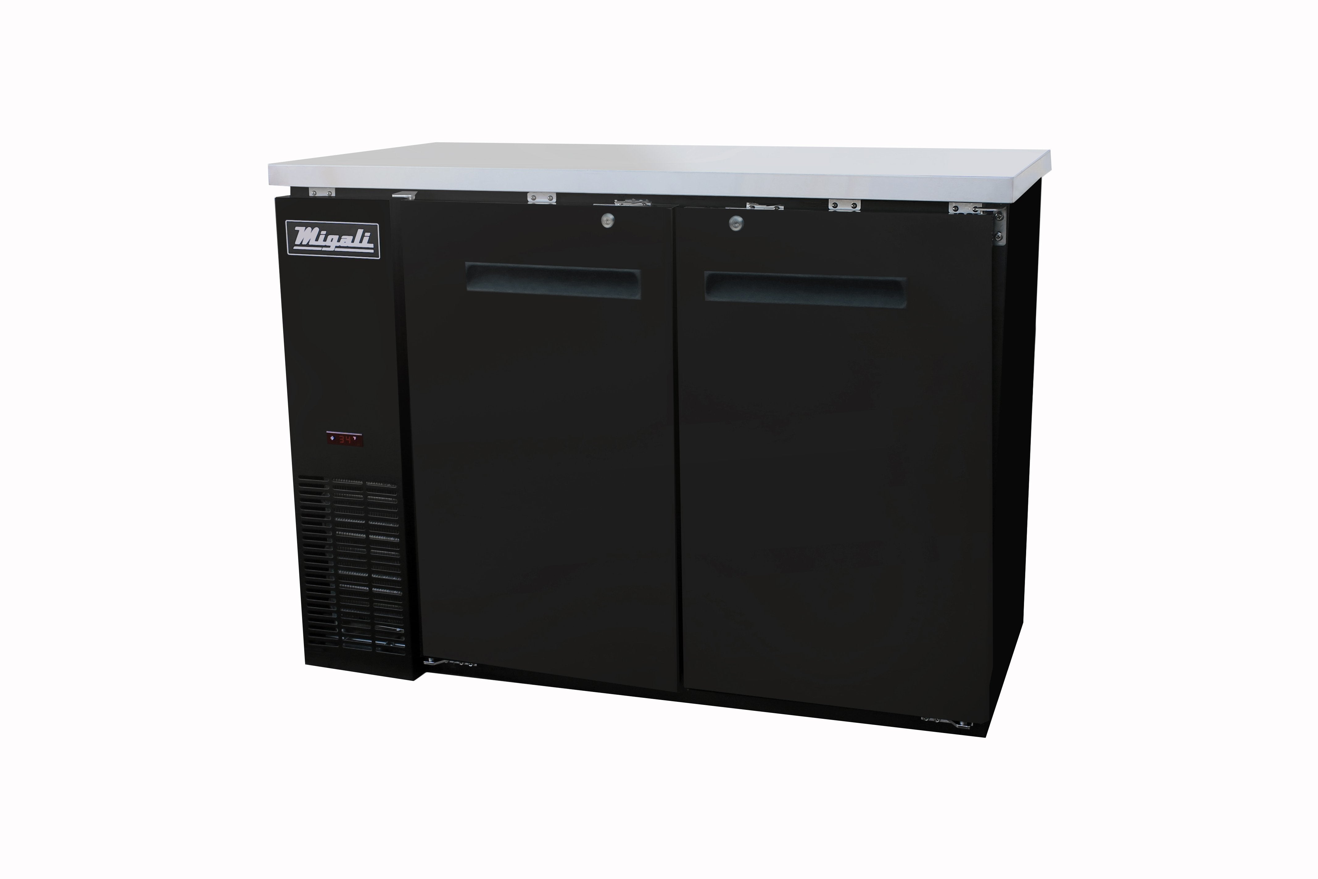 Migali C-BB48-HC 48.75” W Back Bar Cooler Solid Doors
