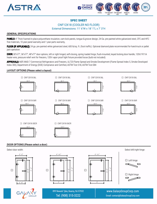 CNF12X18 - Spec Sheet