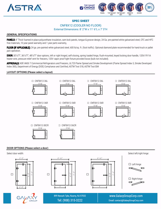 CNF8X12 - Spec Sheet
