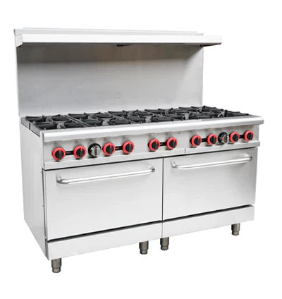 Cookline CR60-10-NG 60" 10 Burner Natural Gas Range with 2 Ovens