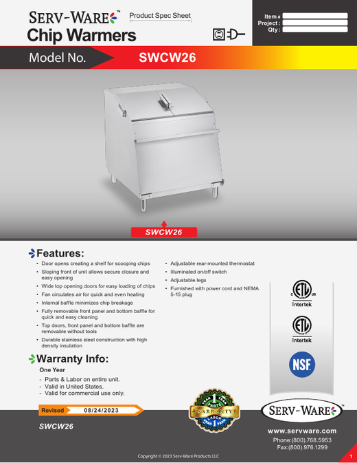 Spec Sheet