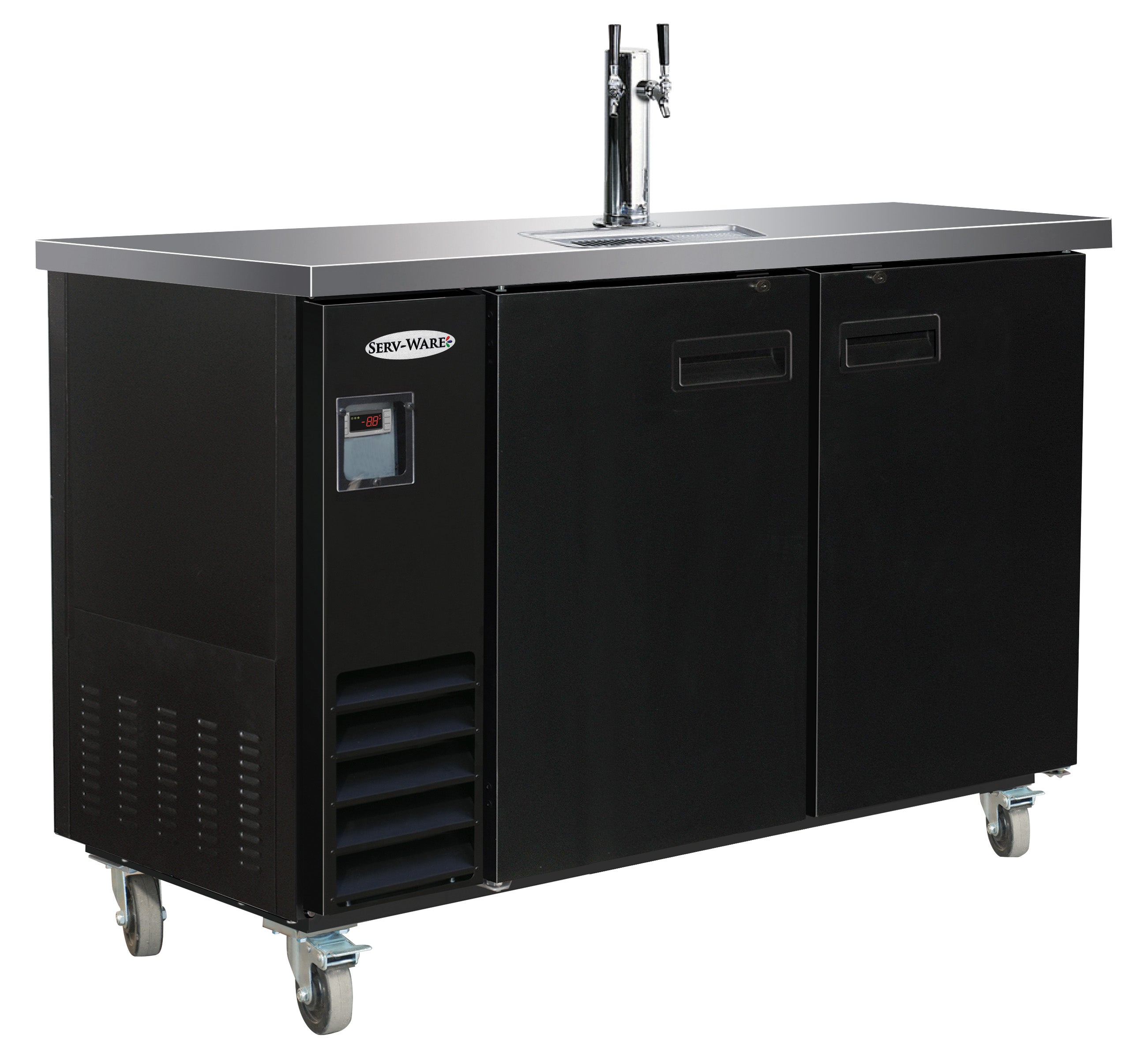 Serv-Ware DD49-1-HC 49" Beer Dispenser - 1 Tower, 2 Faucets