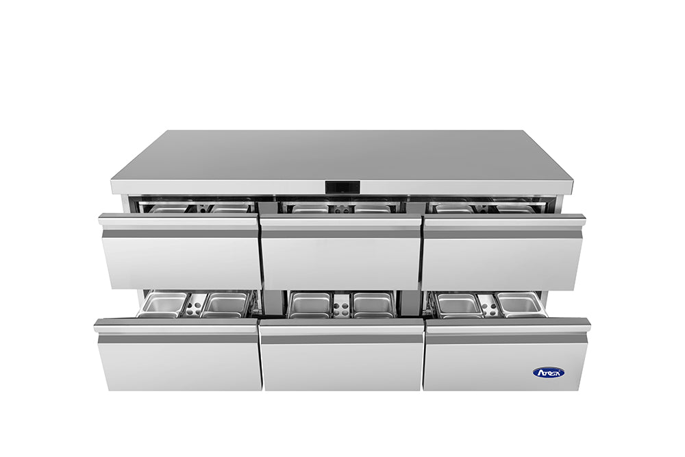 Atosa AUR72D6 – Undercounter Refrigerator with Drawers