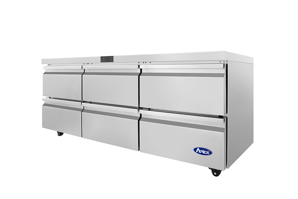 Atosa AUR72D6 – Undercounter Refrigerator with Drawers