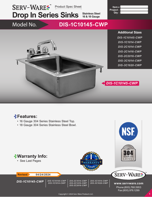 Spec Sheet