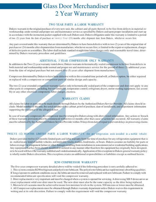 Warranty Statement