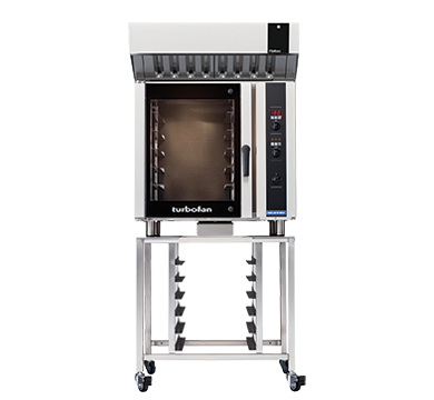 Moffat Turbofan VH35-26 ventless hood shown installed on a Turbofan E35D6-26 oven and SK35 stand (oven and stand sold separately)