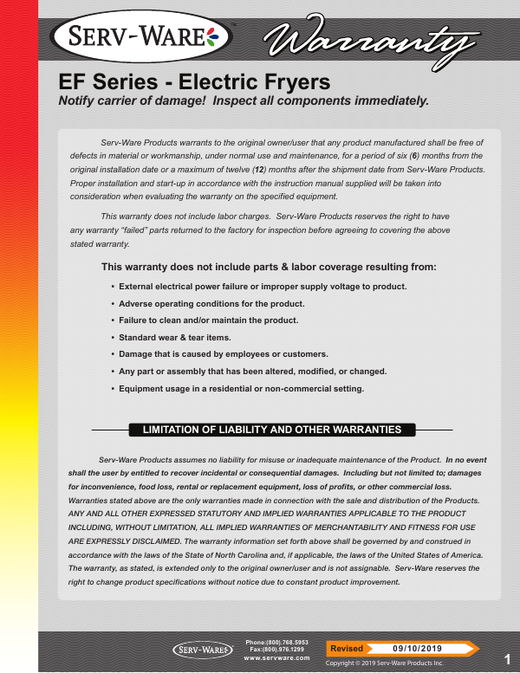 Warranty Statement