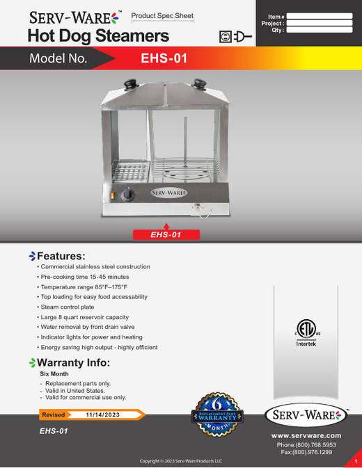 Spec Sheet