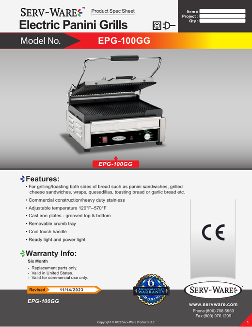 Spec Sheet