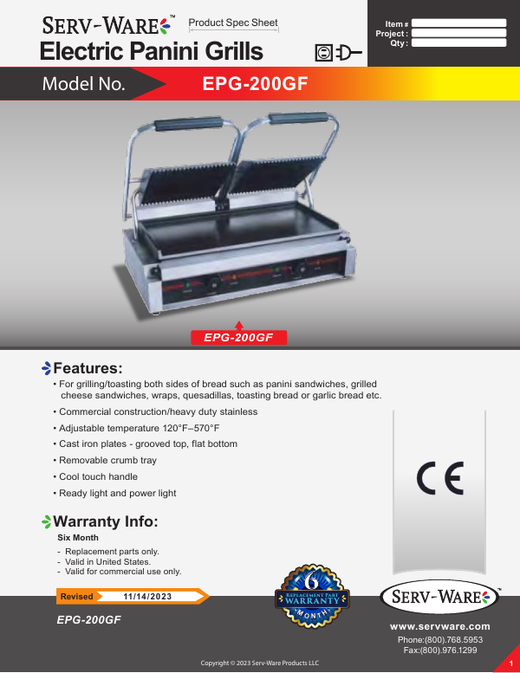 Spec Sheet