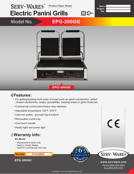 Spec Sheet