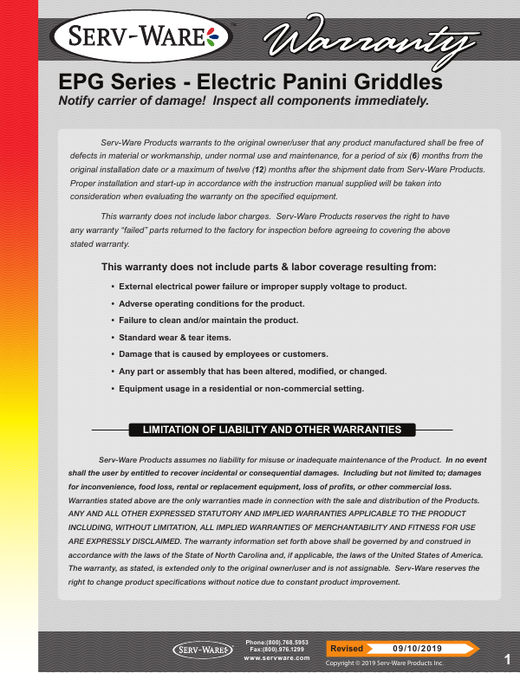 Warranty Statement