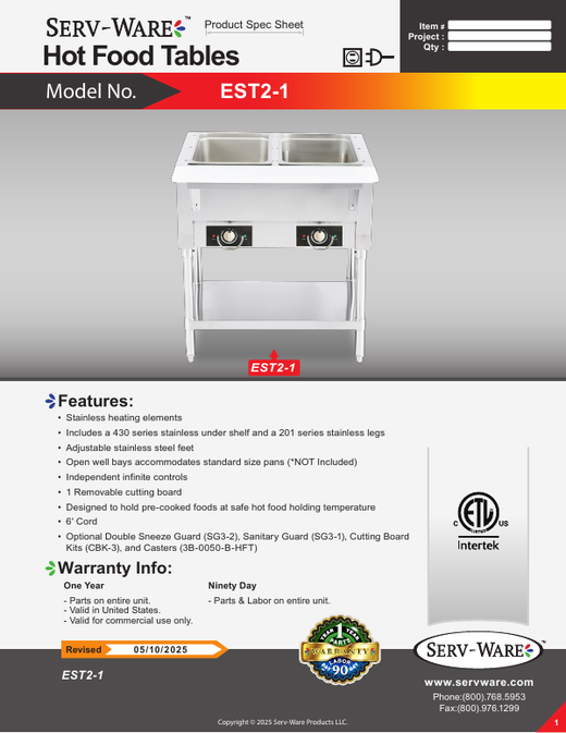 Spec Sheet