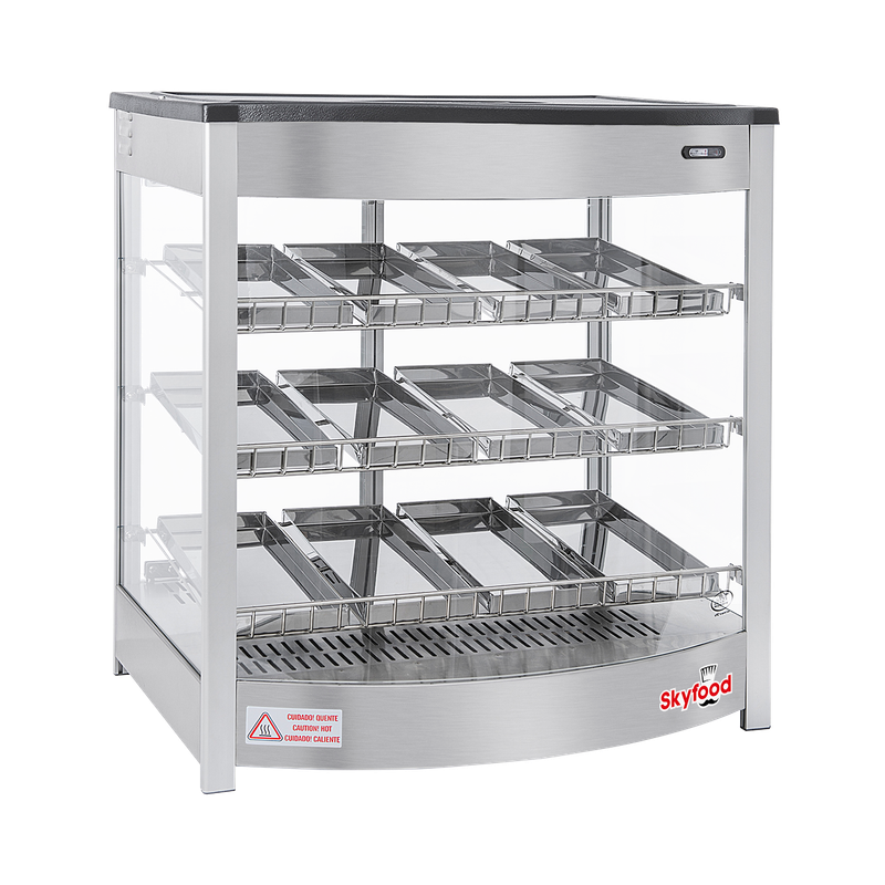 Skyfood FWD3S12P Food Warmer Display Case - Triple Shelf 12 Pans - Steam Line