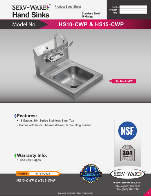 Spec Sheet