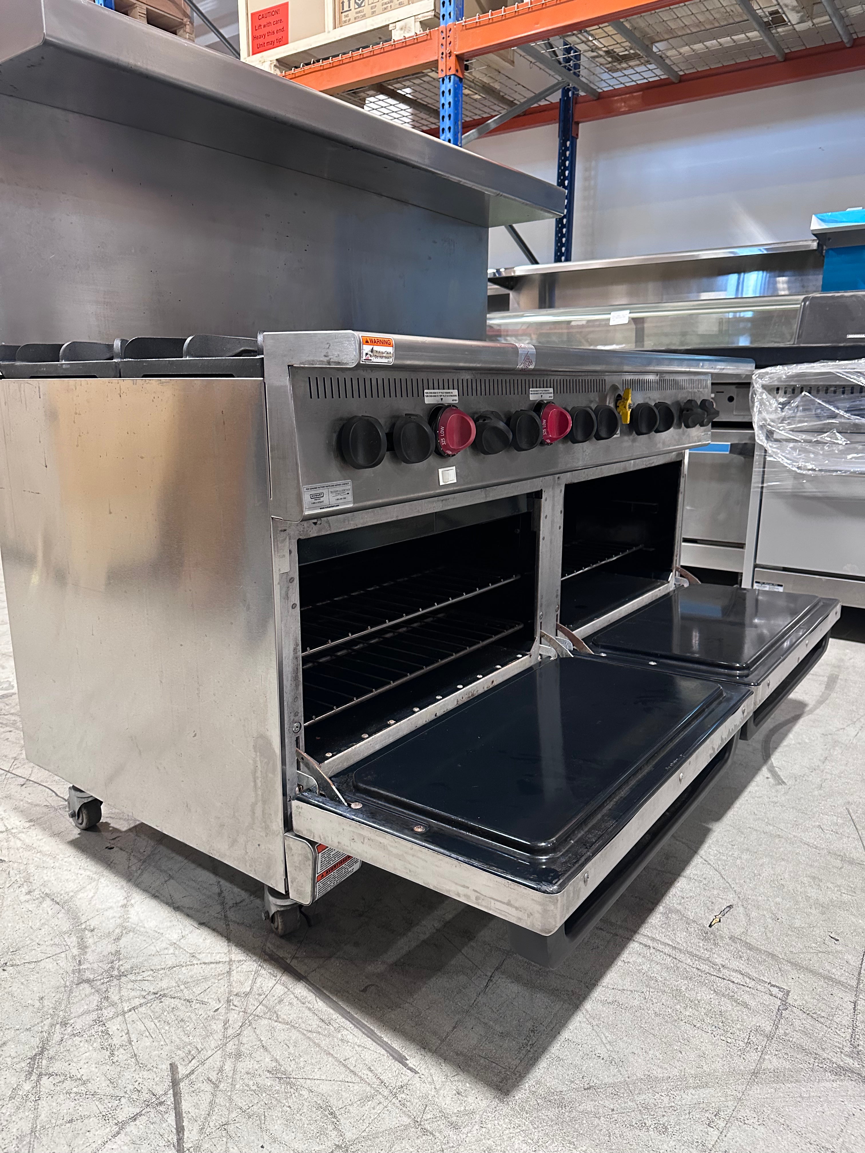 Vulcan 60SC-10B 60" 10 Burner Gas Range w/ (1) Standard & (1) Convection Ovens, Natural Gas