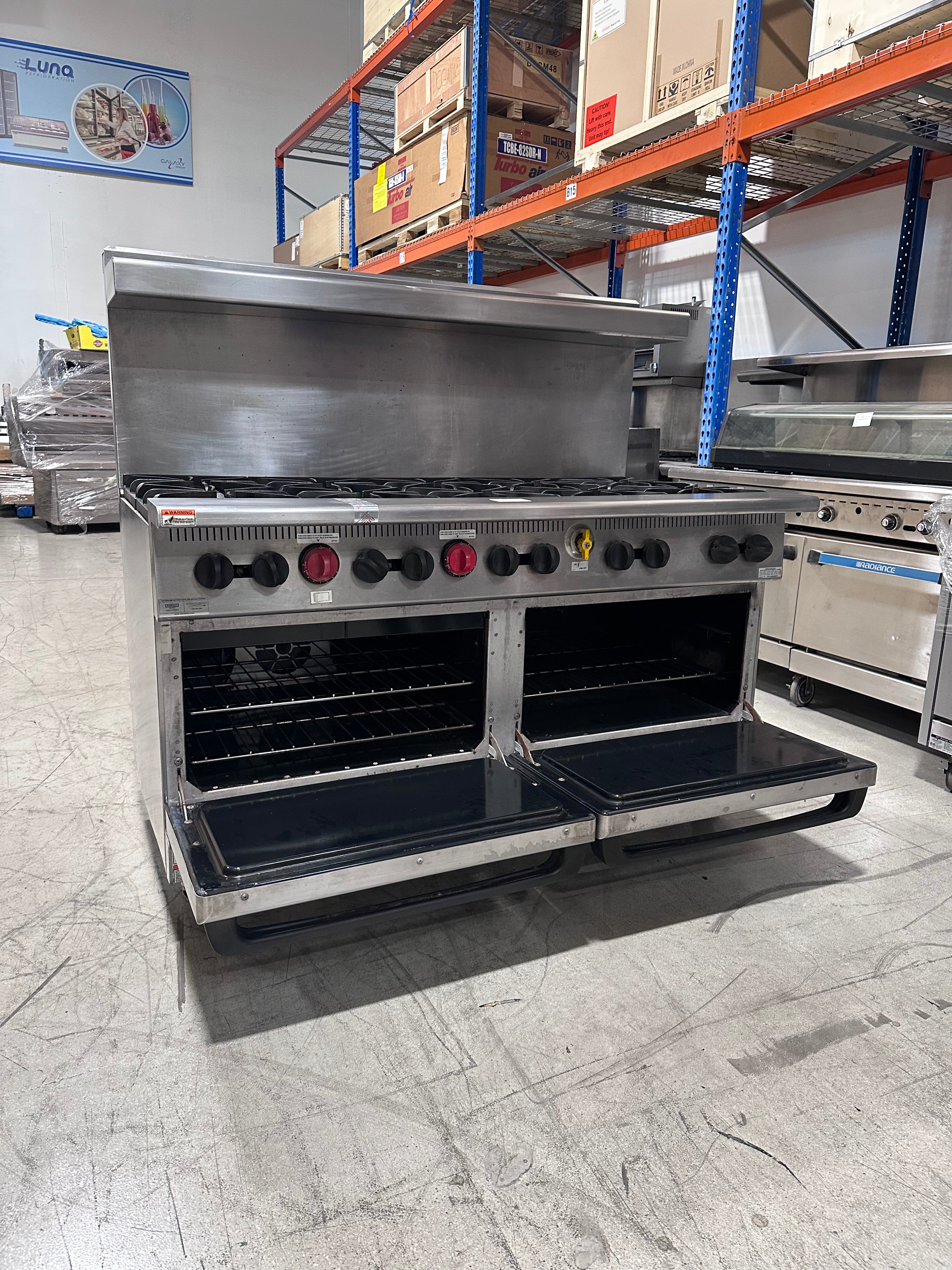 Vulcan 60SC-10B 60" 10 Burner Gas Range w/ (1) Standard & (1) Convection Ovens, Natural Gas