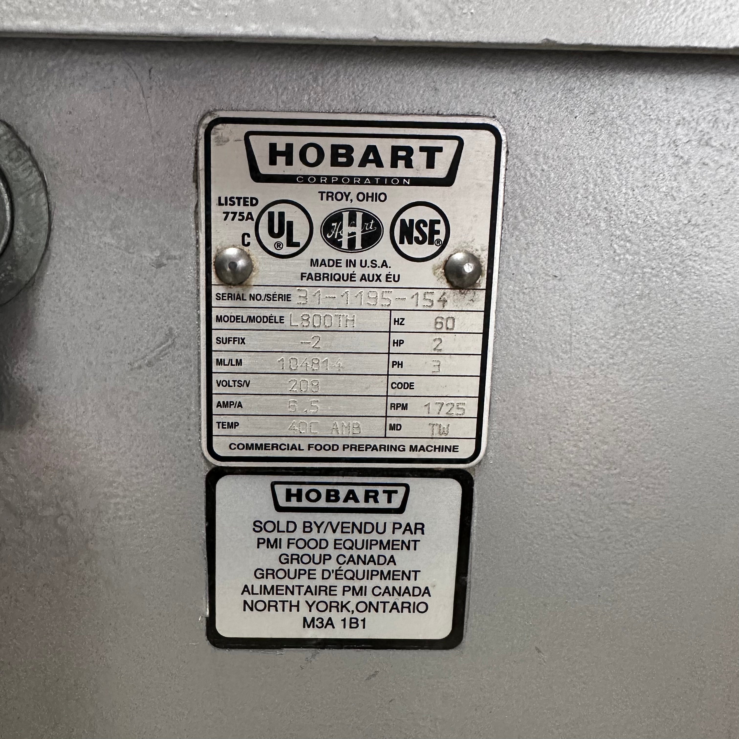 Hobart L800 80qt Dough Mixer