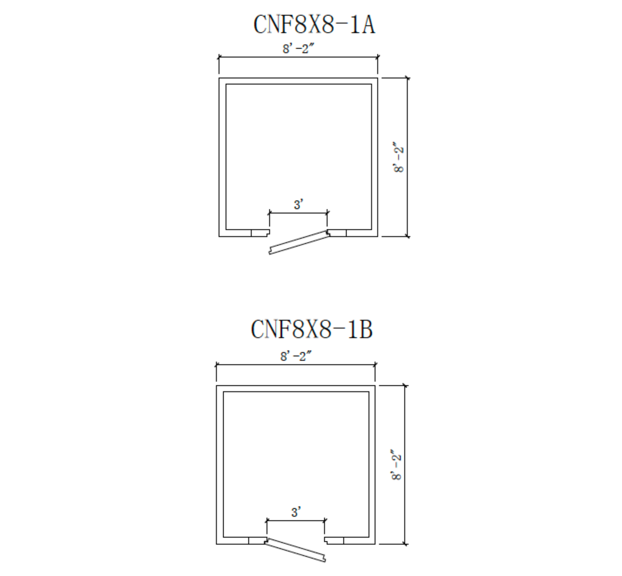 Astra 8 x 8 Walk-In Cooler No Floor CNF8X8