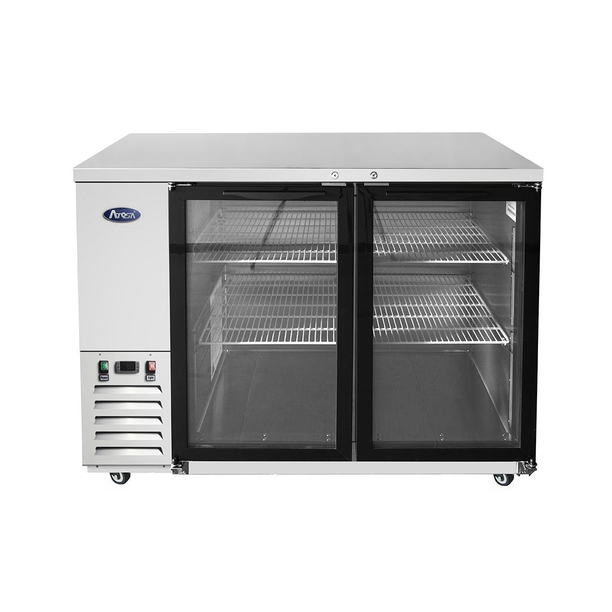 Atosa MBB48G-GR 48" Glass Door Back Bar Cooler - Stainless Steel