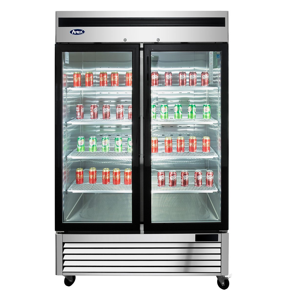 メアイエガーマイスター冷蔵庫 Atosa MCF8703ES Bottom Mount Two Glass Door Freezer