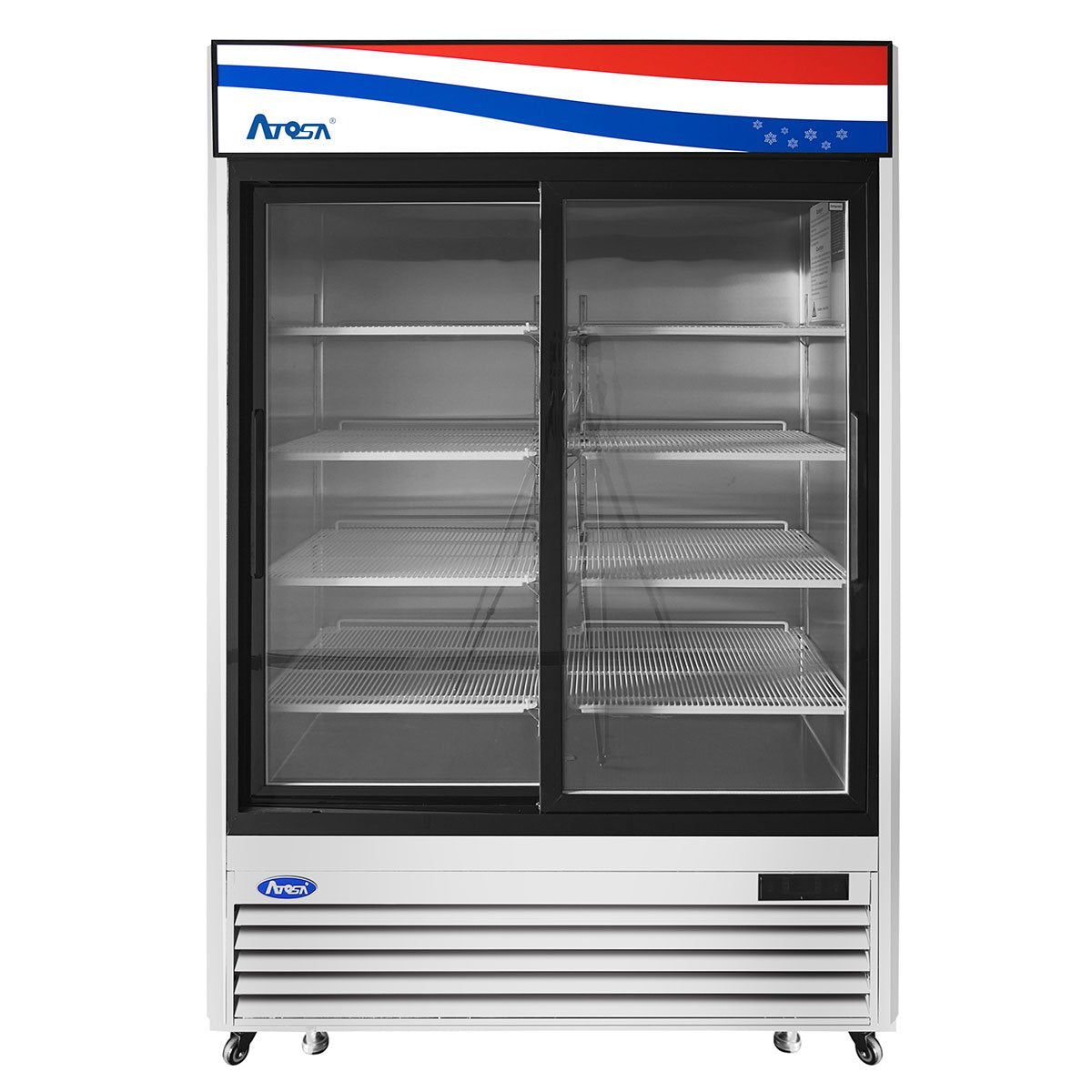 Atosa MCF8709GR Bottom Mount Two Sliding Glass Door