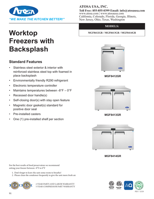 Spec Sheet