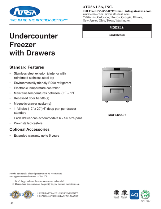 Spec Sheet