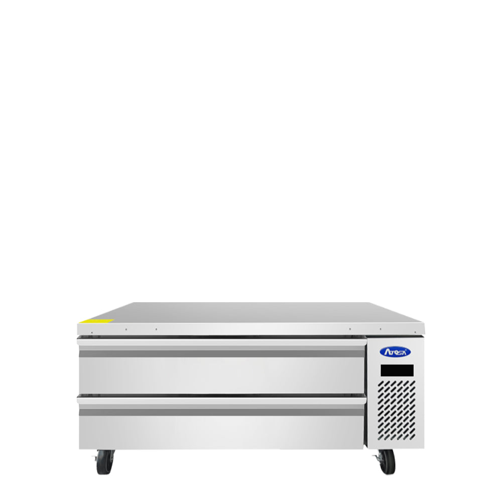 Atosa MGF8462GR chef base freezer, front view, drawers closed