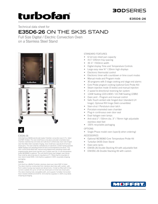 Spec Sheet (E35D6-26 on SK35 Stand)
