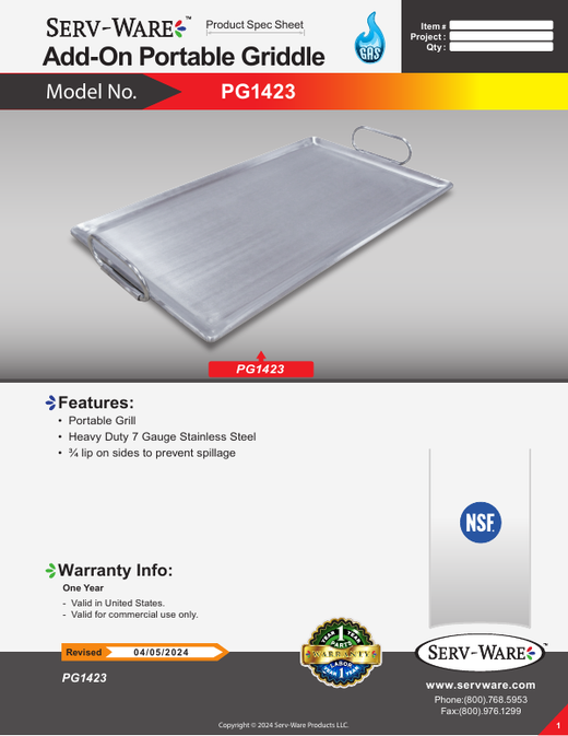 Spec Sheet