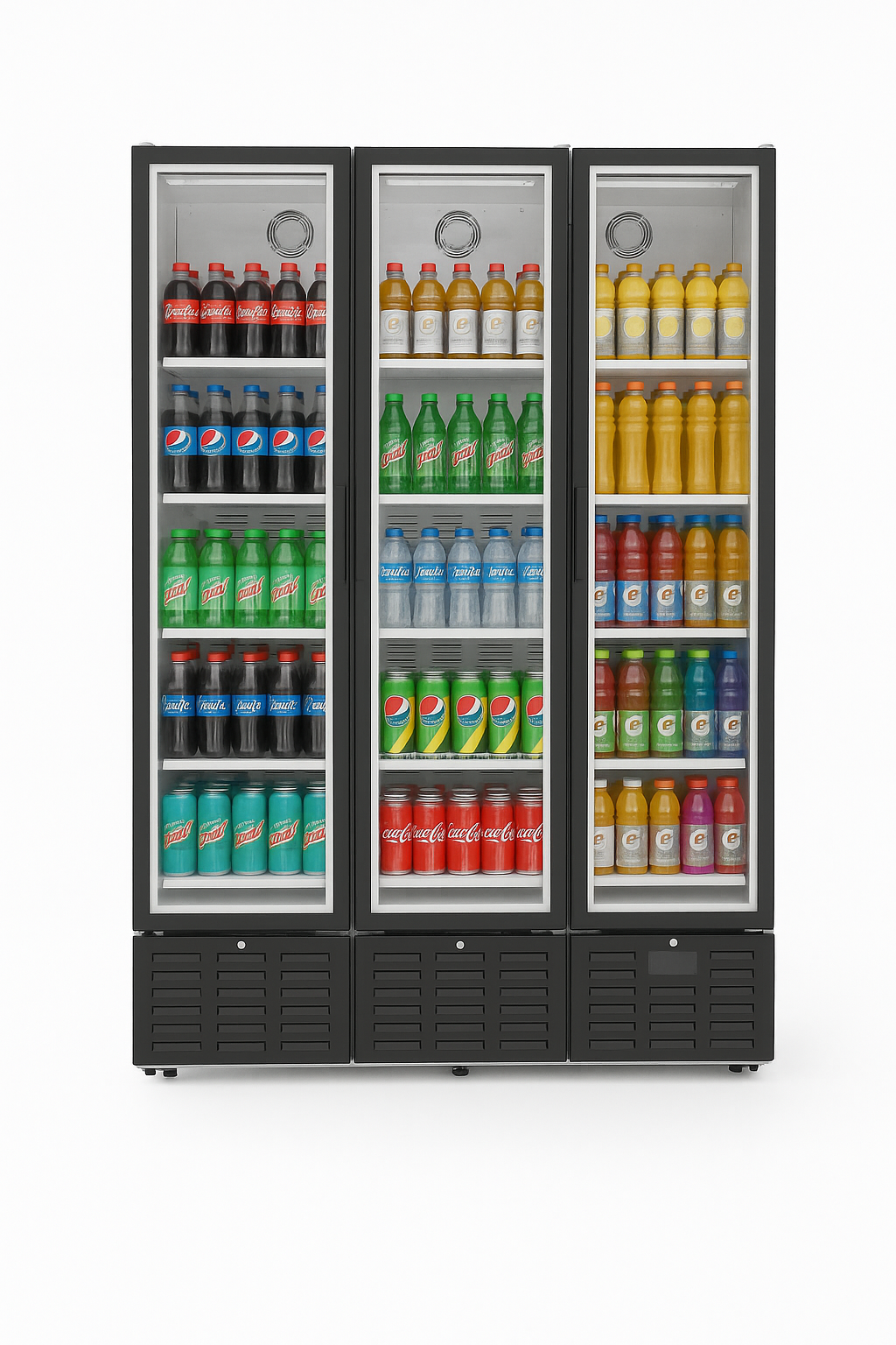 Atlantic® UCool 3-Door Glass Door Cooler, 60" PM60-2