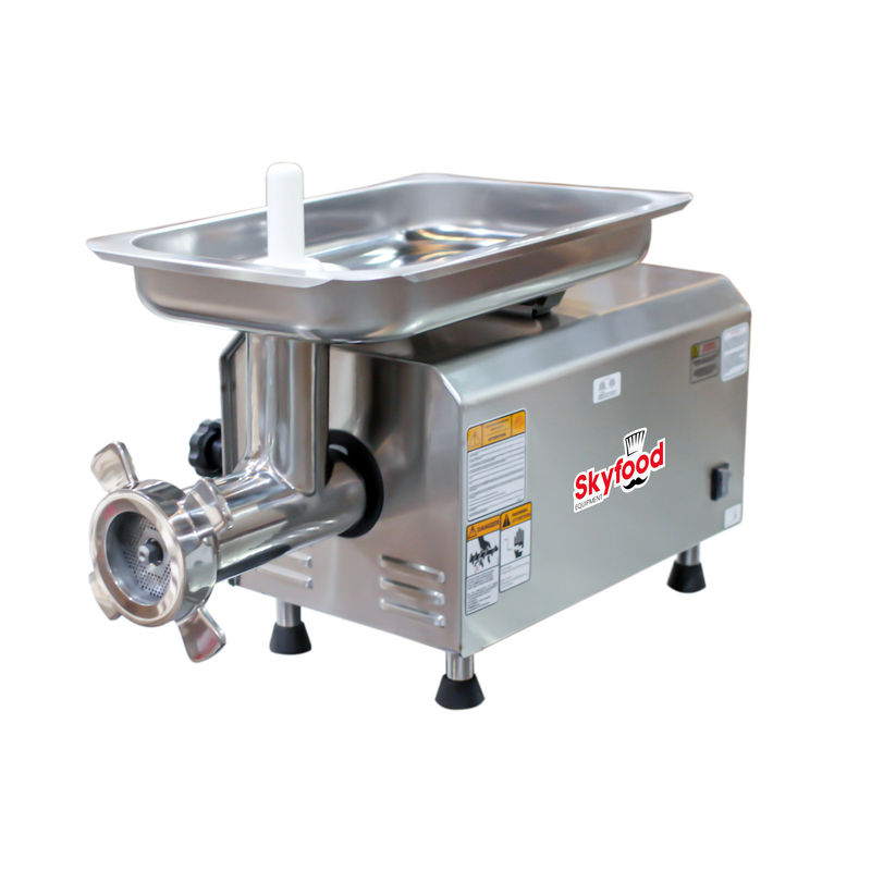 Skyfood PSE-32HD SS # 32 Heavy Duty Meat Grinder 3 HP - Stainless Steel Grinding Device 220V/60/1 ETL