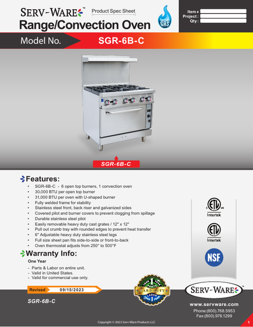 Spec Sheet