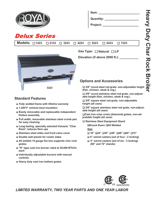 Spec Sheet