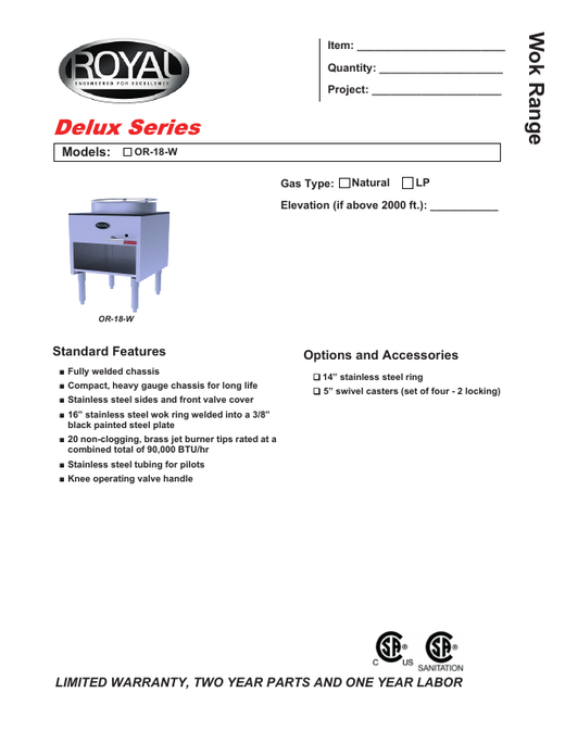Spec Sheet