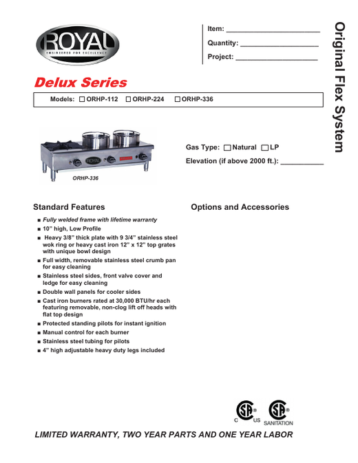 Spec Sheet