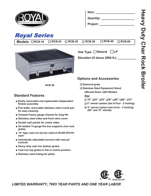 Spec Sheet