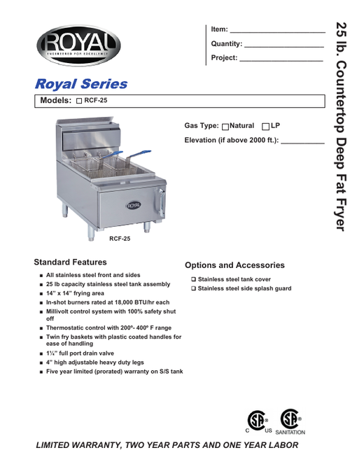 Spec Sheet