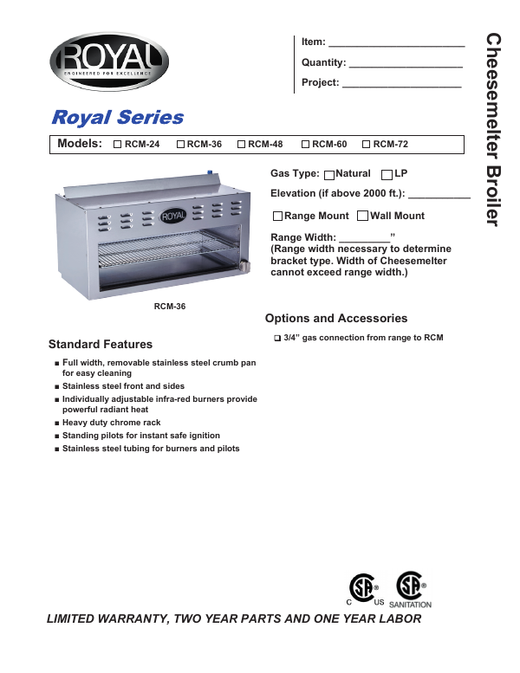 Spec Sheet