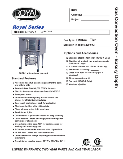 Spec Sheet