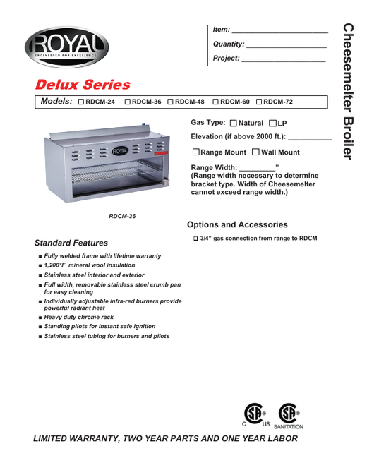 Spec Sheet